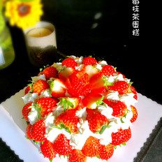 草莓奶油抹茶蛋糕