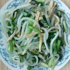 虾皮韭菜炒粉