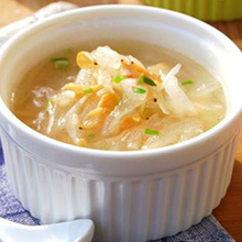 虾米茭白粉条汤